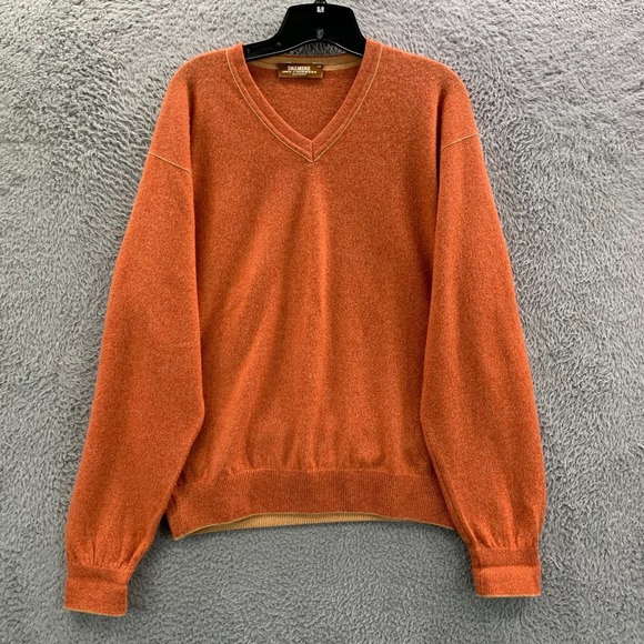 Dalmine Other - DALMINE Sweater Mens Size 52 Pullover Cashmere Orange*